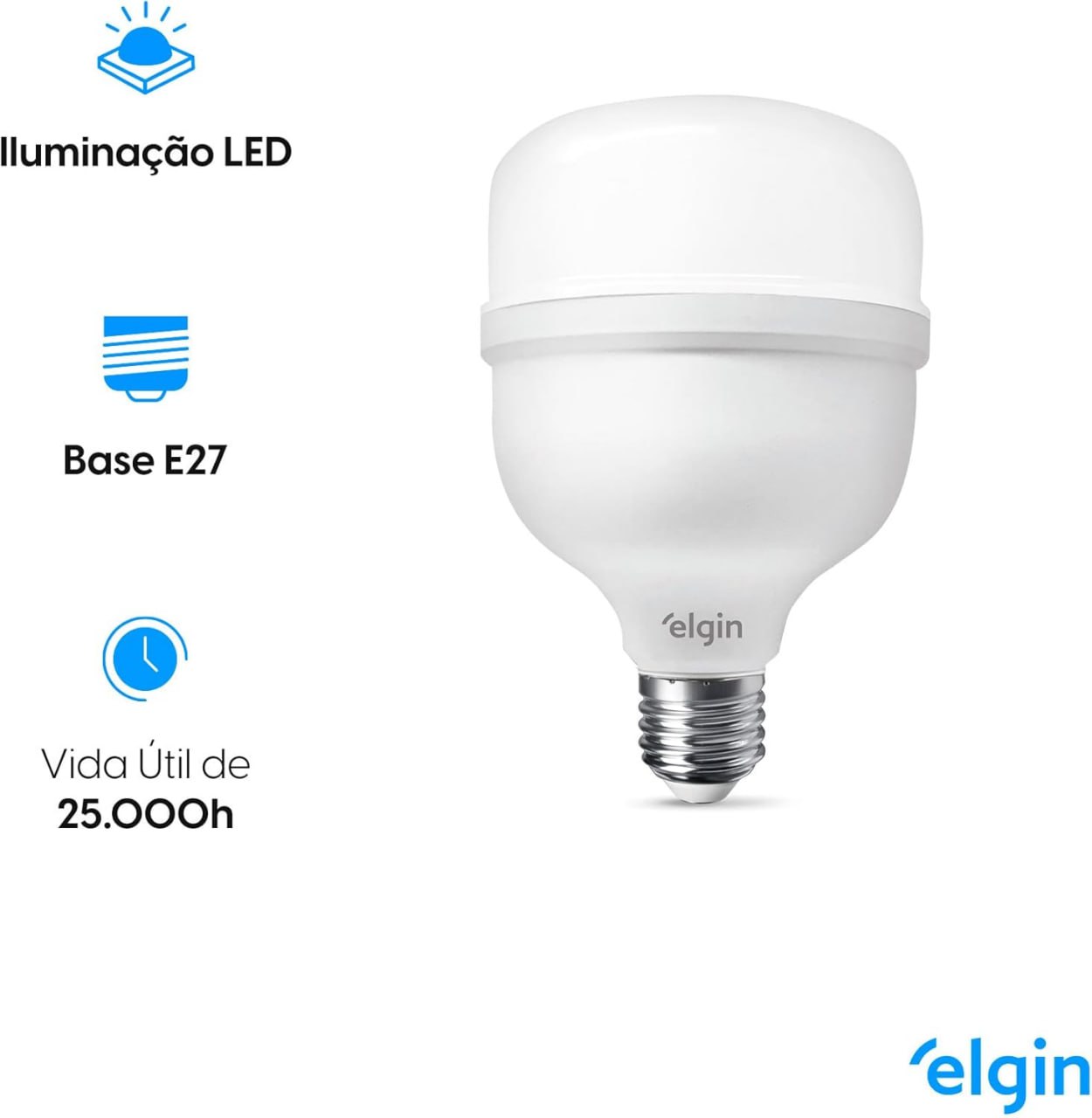 Lâmpada LED 20w Super Bulbo 6500k Elgin Bivolt Luz Branca Fria