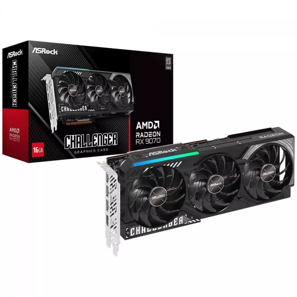 (Parcelada) Placa de Vídeo ASRock AMD Radeon RX 9070 Challenger, 16GB, GDDR6