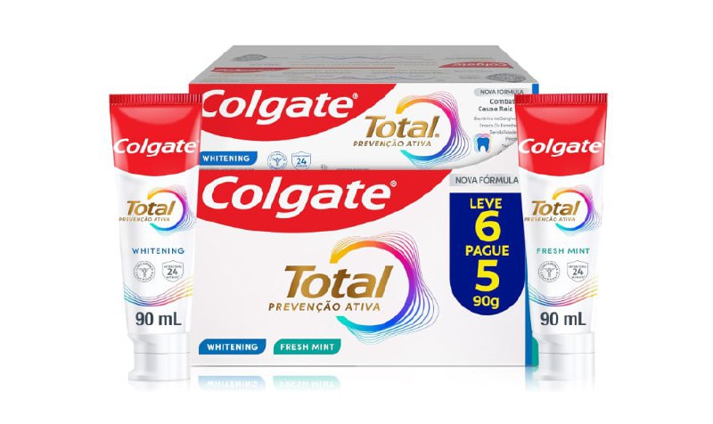 Colgate Creme Dental Total Whitening & Advanced Fresh 6 unidades - 90g