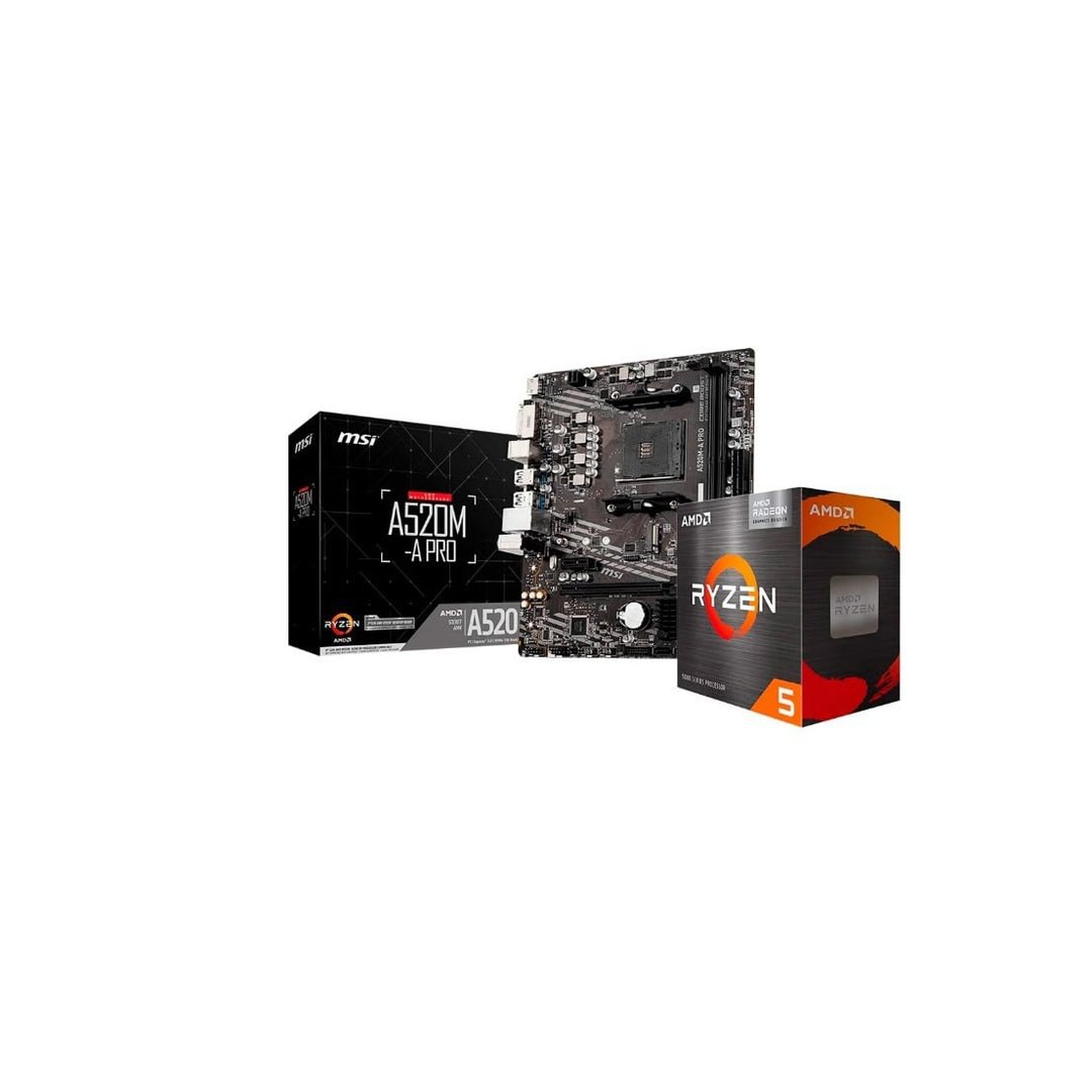 Kit Upgrade AMD Ryzen 5 5600GT + Placa-Mãe MSI A520M-A PRO