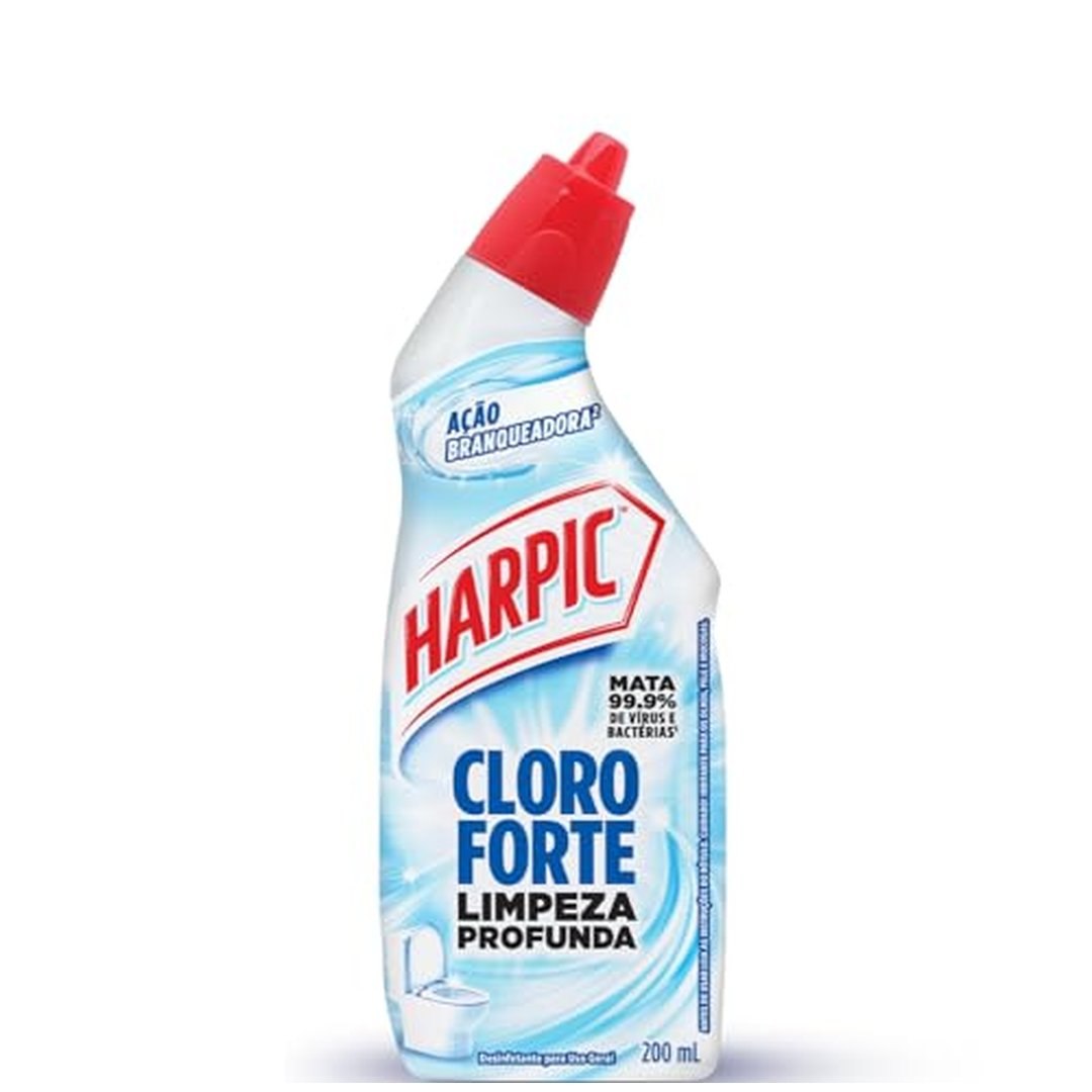 Harpic Cloro Forte, Desinfetante e Desodorizador Sanitário, 200ml