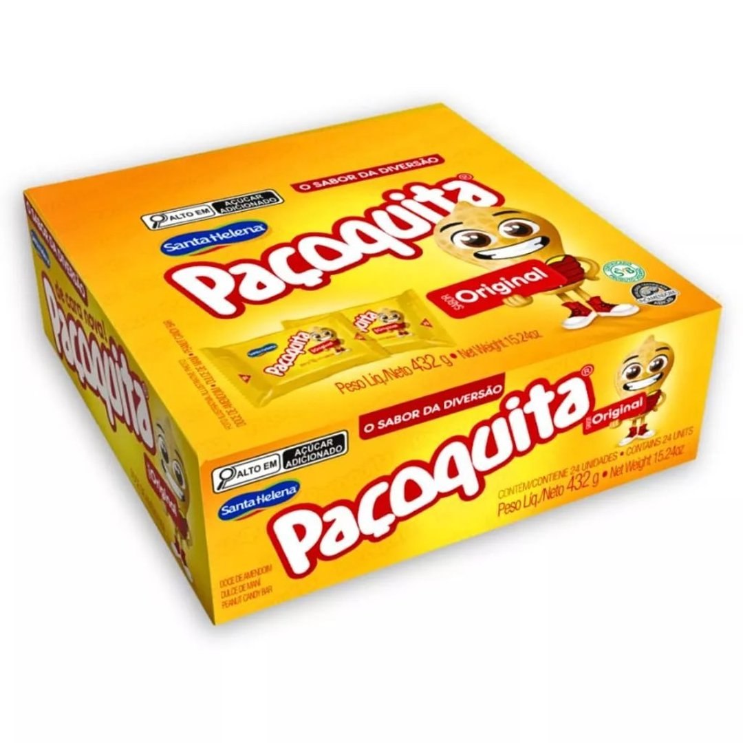 Caixa Paçoquita 432G Santa Helena Original (24Un)