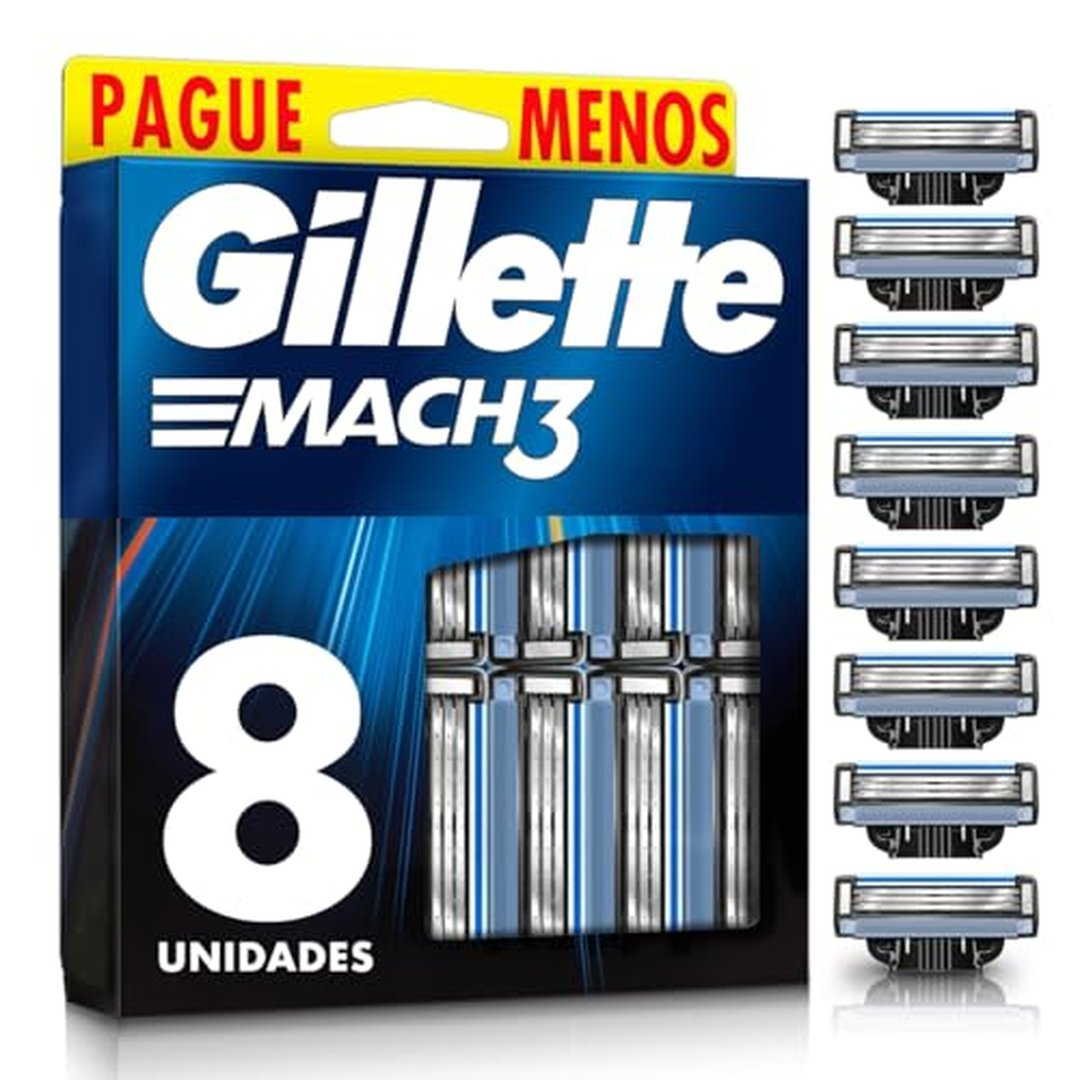 8 Unidades Cargas Gillette Mach3