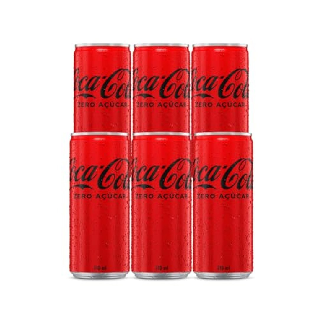 Pack de Coca Cola Sem Açúcar Lata 310ml (6 unidades)