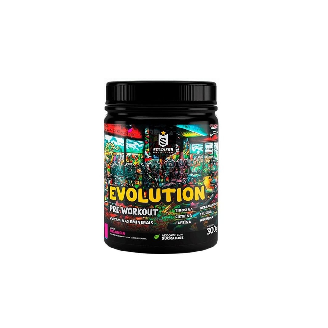 Pré Treino Evolution 300g Soldiers Nutrition Pre Workout Termogênico Energia Foco Resistência Academia