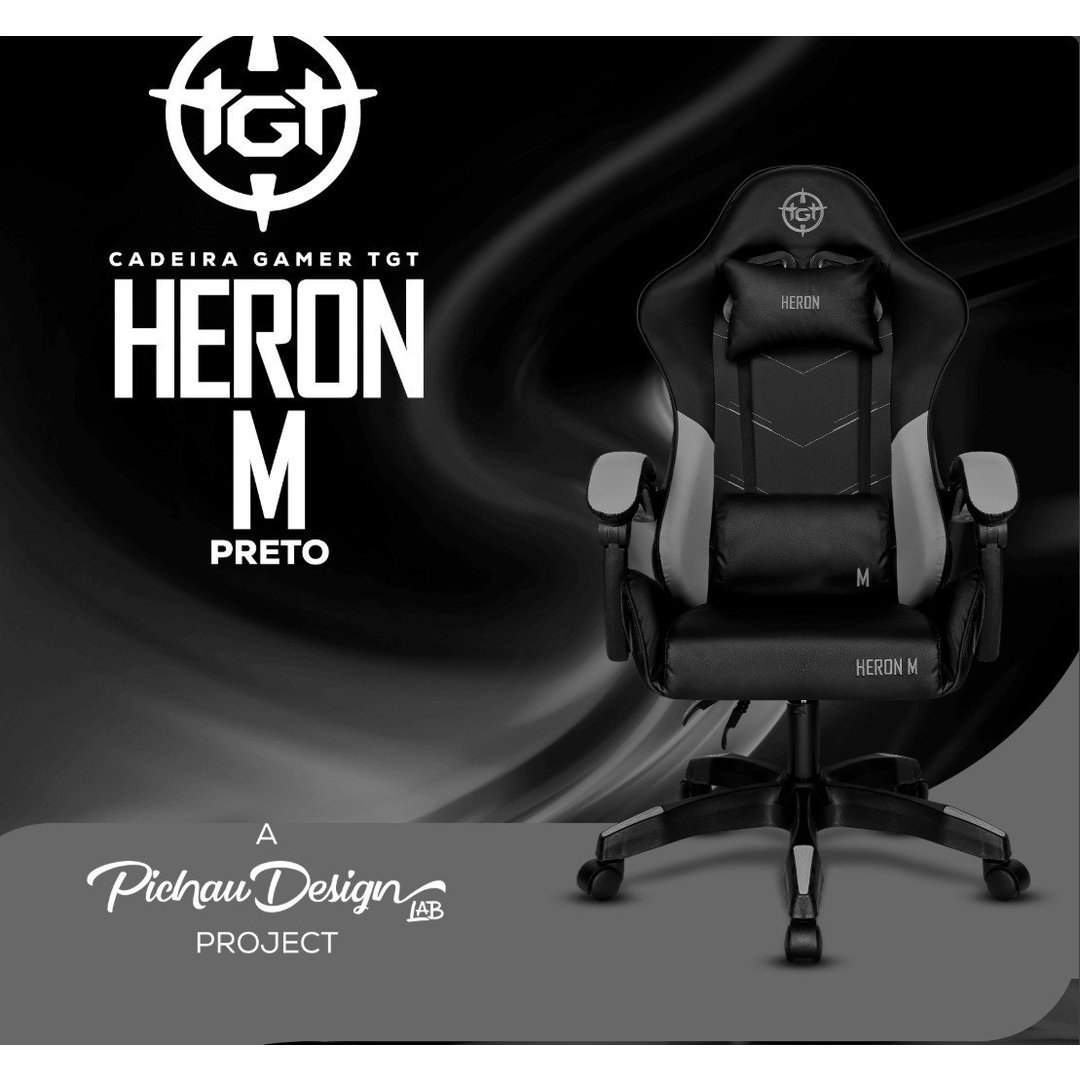 Cadeira Gamer Tgt Heron M, Preto, TGT-HRM-BK02