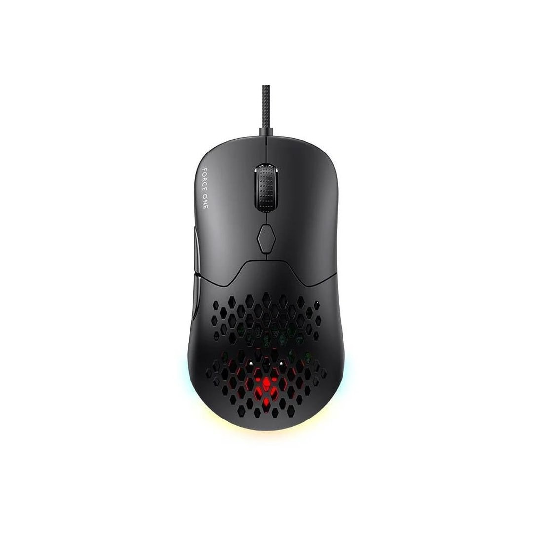 Mouse Gamer Force One Lynx, 19.000 DPI, RGB, Switchs Hotswap, Personalizável, Dual Mode Wireless ou Wired USB-C, Recarregável FR.MO.LX.01