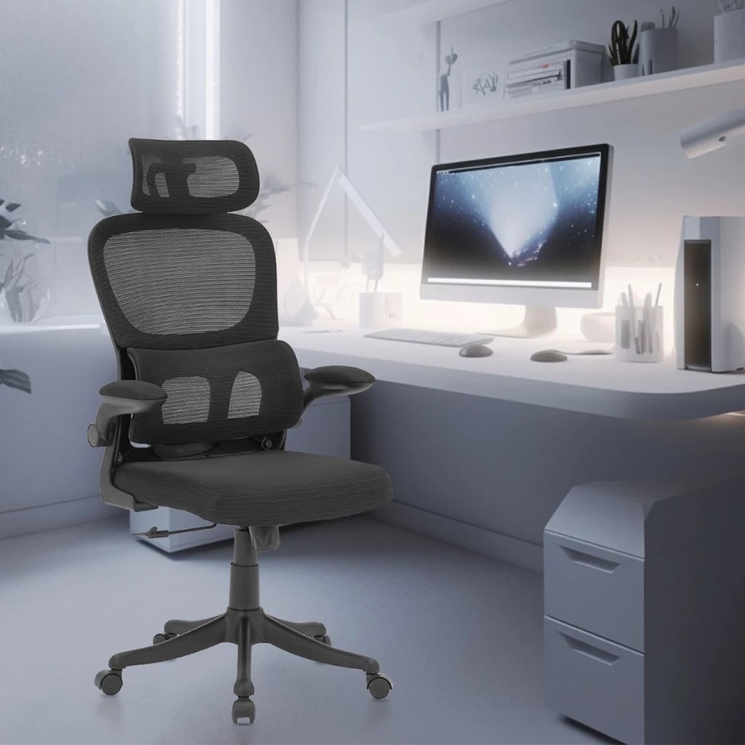 Cadeira Python Fly Presidente Ergonômica Giratória Mesh com Apoio de Braço