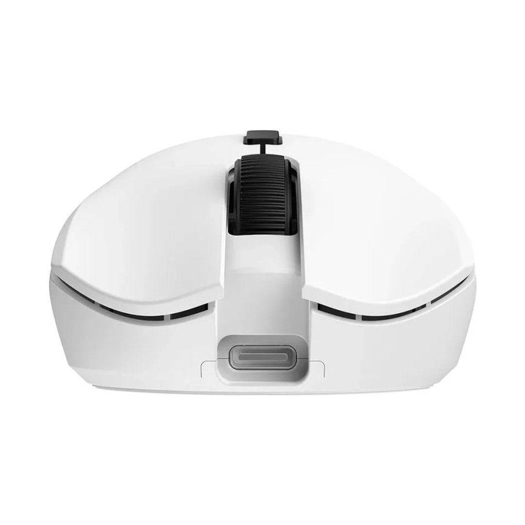 Mouse Gamer Force One Hoku Pro-wh, 26.000 DPI, 4 Switchs Alternáveis, Dual Mode Wireless ou Wired USB-C, Recarregável, Branco FR.MO.HK.02