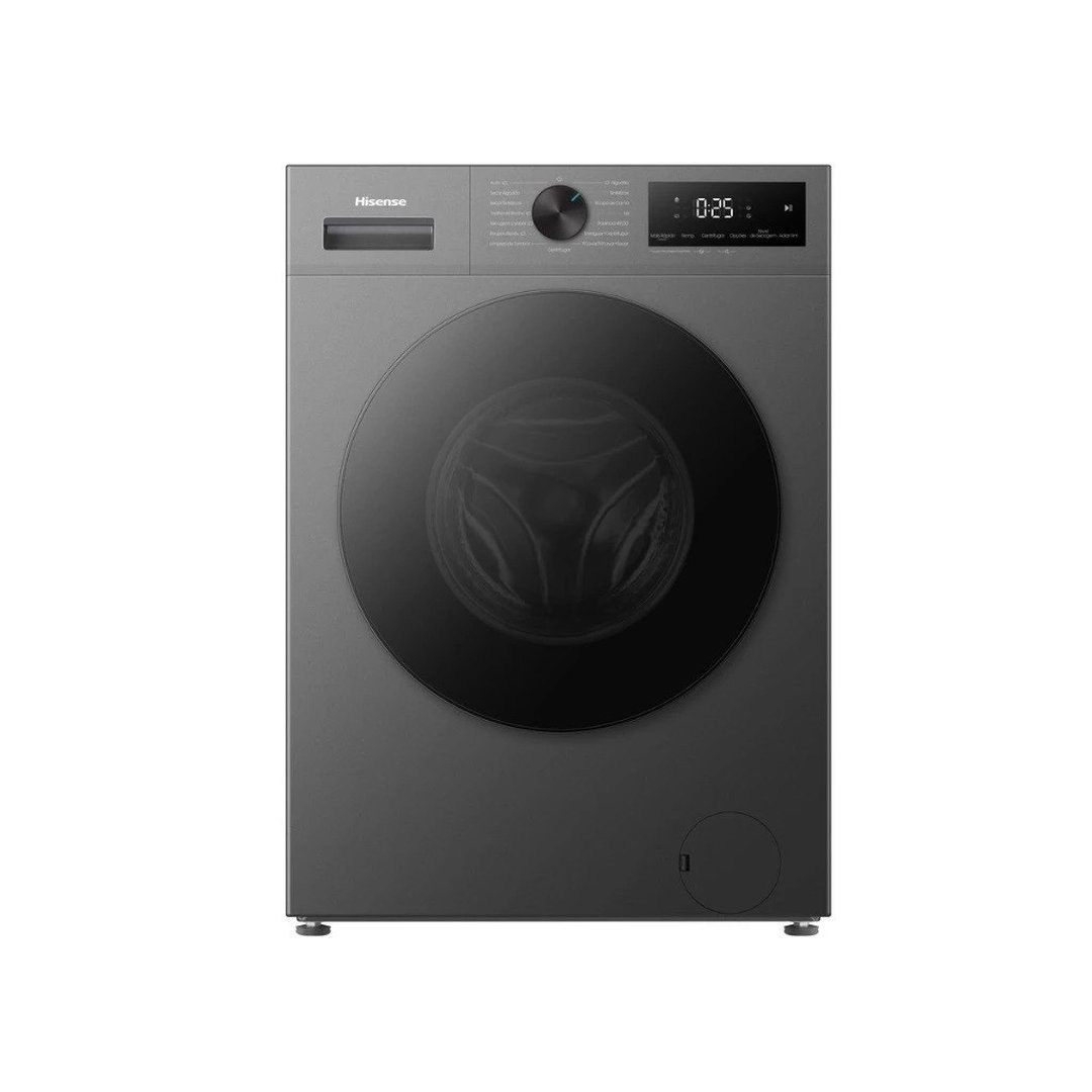 Lava e Seca Hisense 11kg Wd1i11 Compacta Fit e Função Steam Inverter Titânio