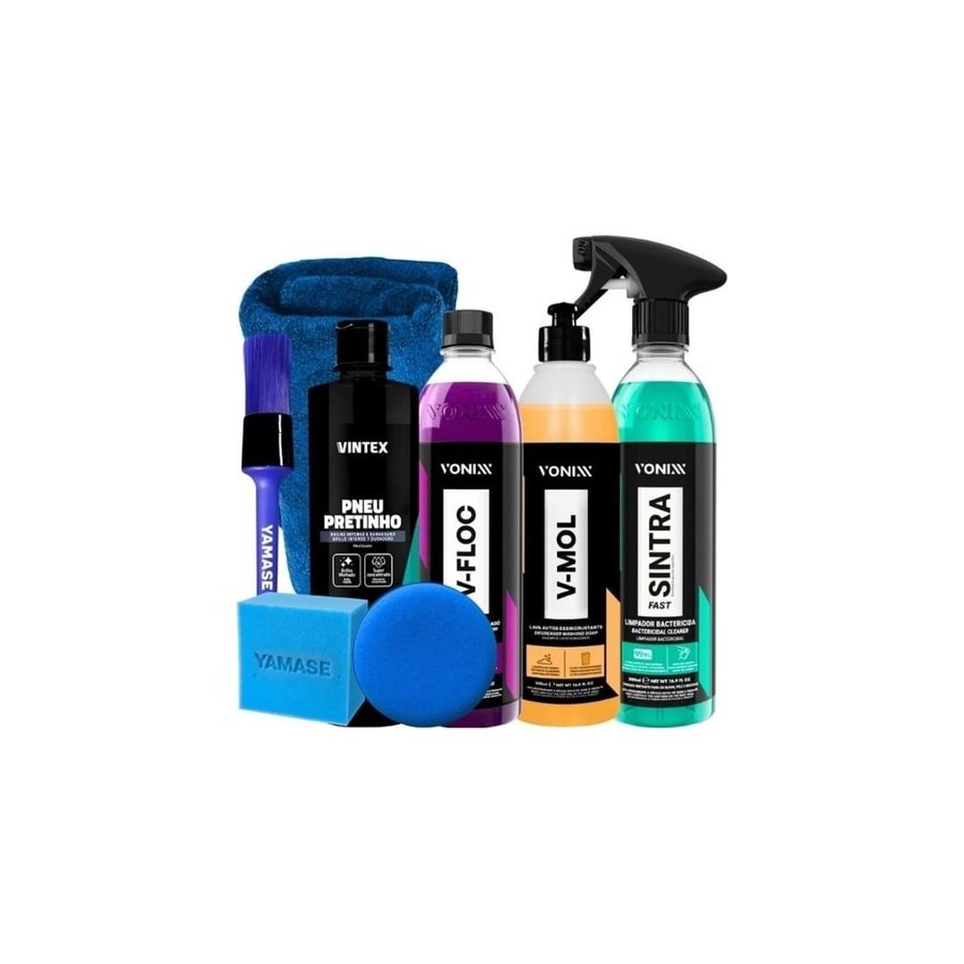 Kit Shampoo V-Floc V-Mol Limpador Sintra Fast Vonixx Pretinho Vintex