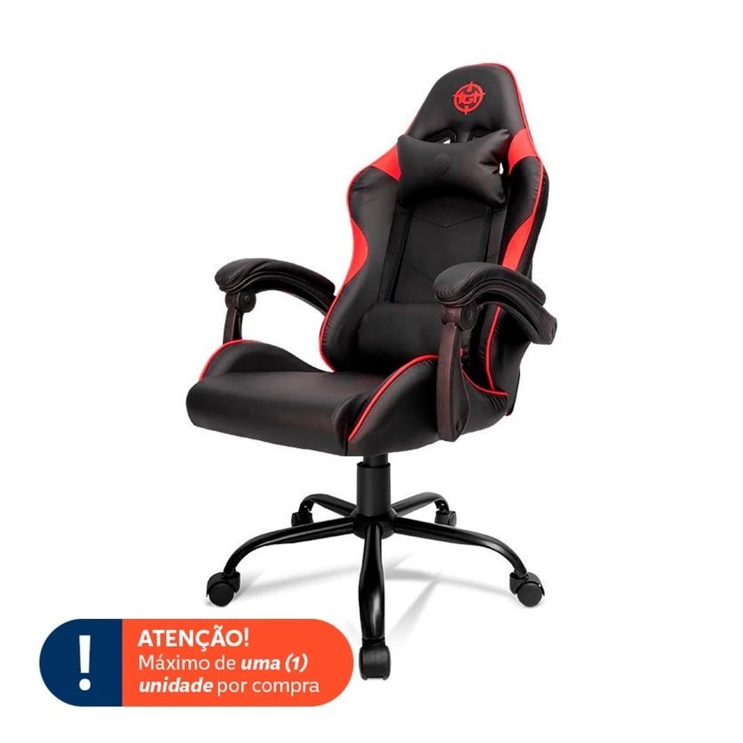 Cadeira Gamer TGT Heron TC2, Preto e Vermelho