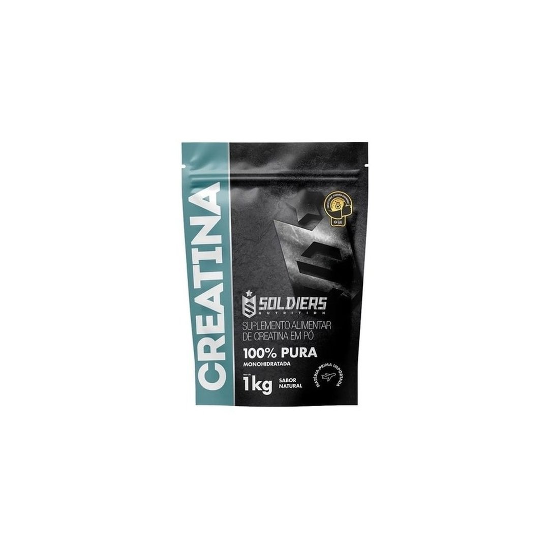 Creatina Suplemento 1kg Monohidratada em Pó 100% Pura Importada Soldiers Nutrition