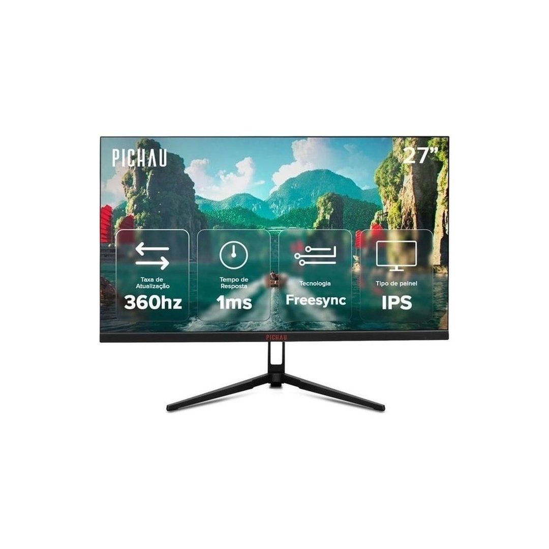 Monitor Gamer Pichau Nexus S362, 27 Pol, IPS, FHD, 1ms, 360Hz, FreeSync, HDMI/DP, PG-NXS362-BL01