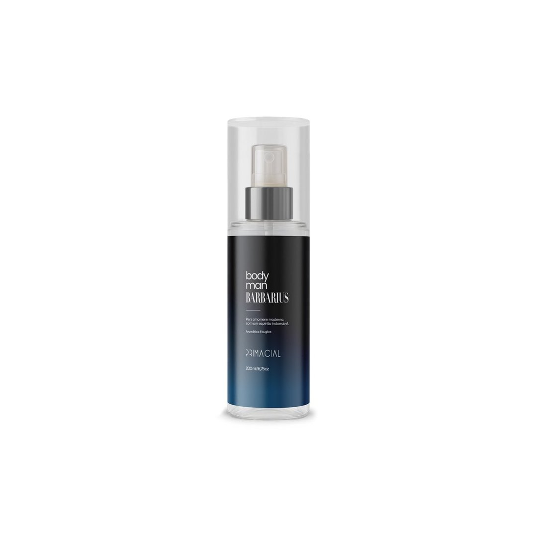 Body Splash Masculino Barbarius 200ML Primacial Perfume Amadeirado