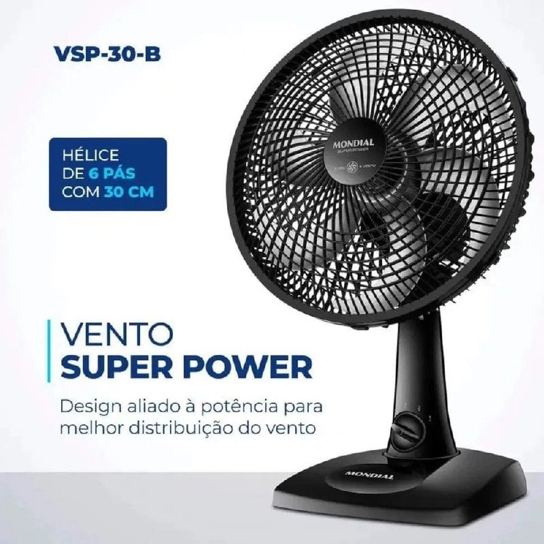Ventilador Mondial 30cm Vsp 30 B 60hz