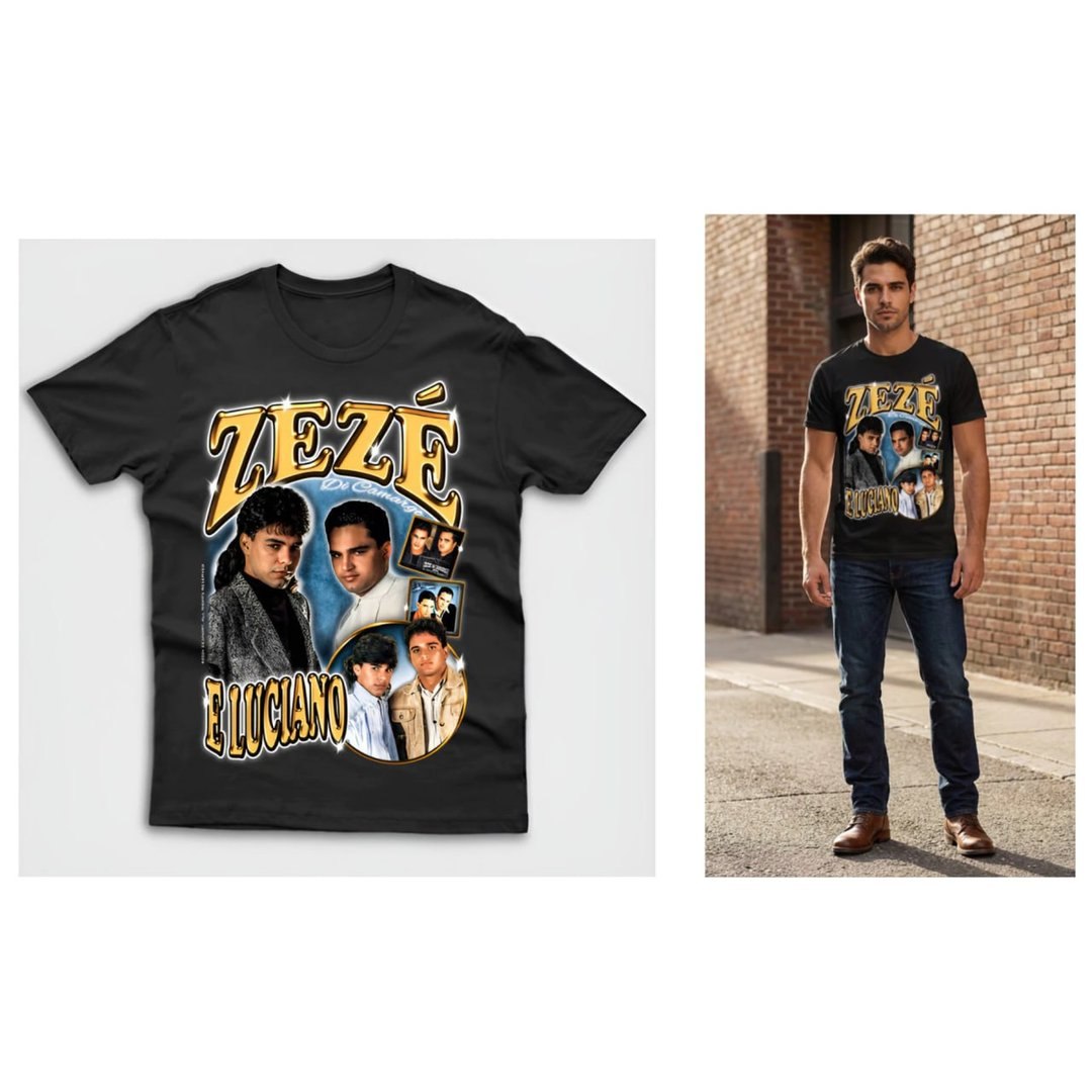 Camiseta Algodão Zezé Di Camargo E Luciano (P/M/G/GG)