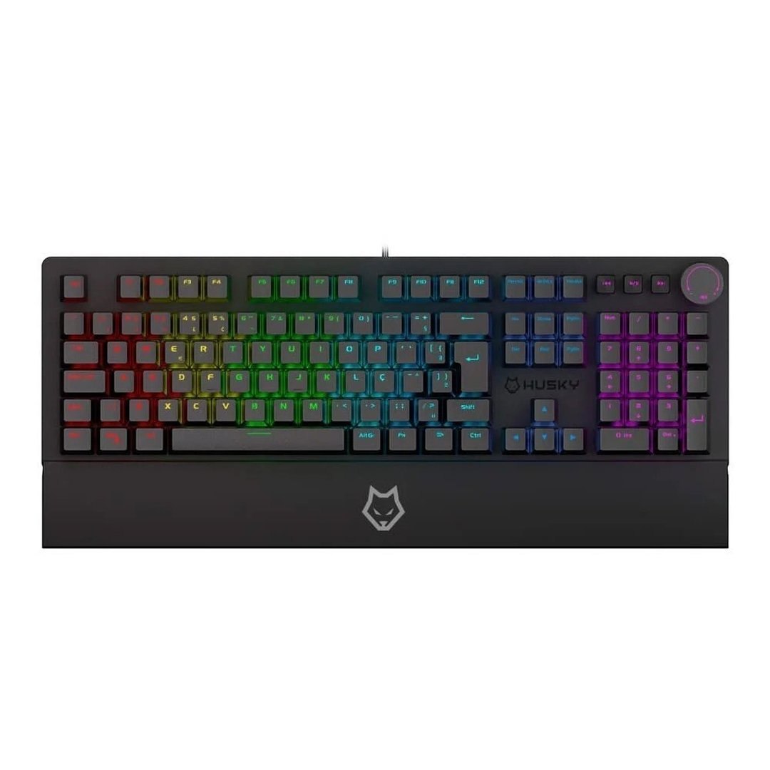 Teclado Mecânico Gamer Husky Anchorage Full Size, RGB, Switch Gateron EF Red, ABNT2