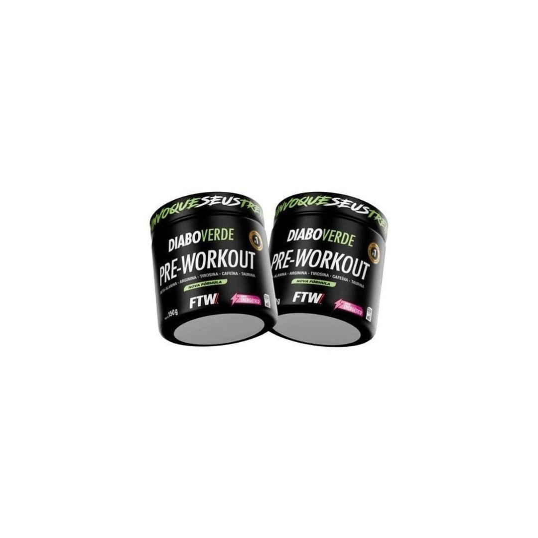 Kit 2x Pré Treino Diabo Verde Pre-Workout 150g FTW