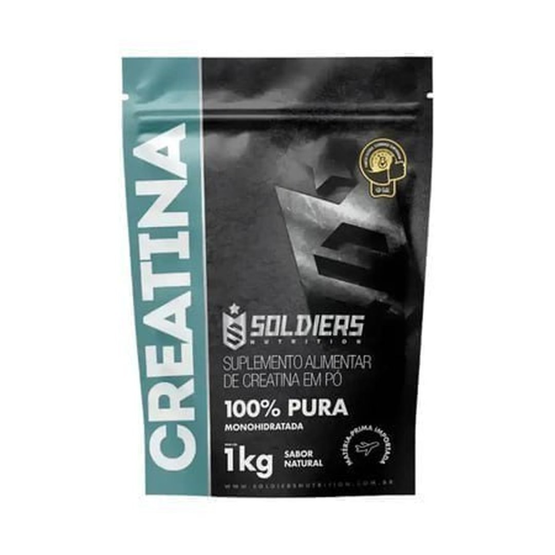 Creatina 1KG Monohidratada em Pó 100% Pura Importada - Soldiers Nutrition