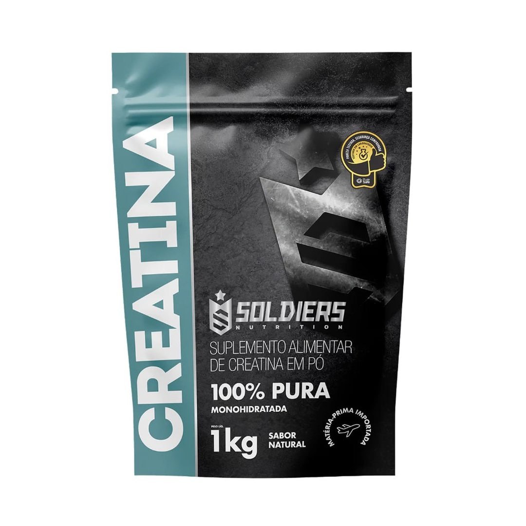 Creatina Suplemento Monohidratada em Pó 100% Pura Importada Soldiers Nutrition