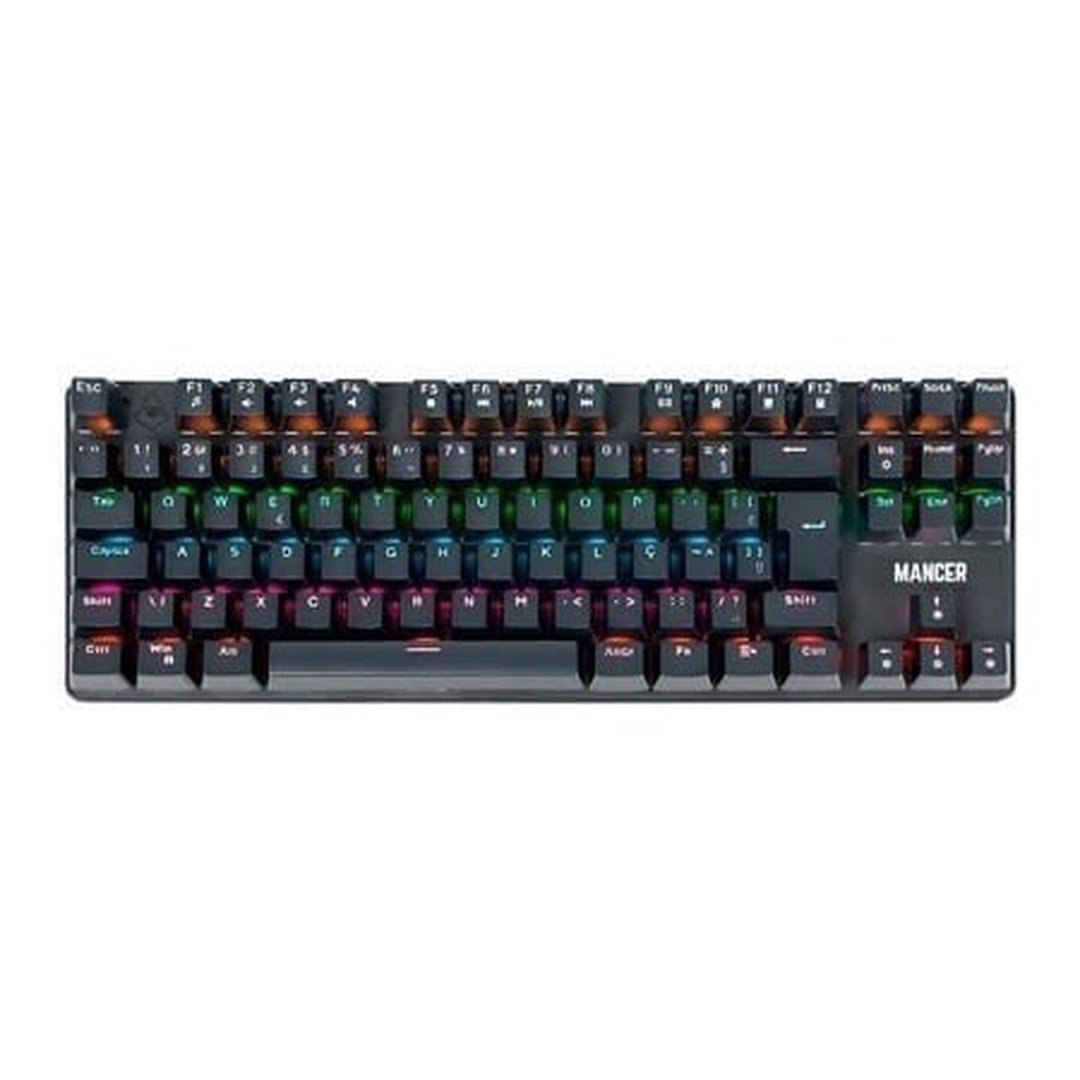 Teclado Mecanico Mancer Shade MK3, Rainbow, Switch Huano Vermelho, Preto