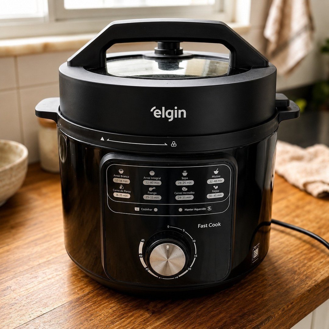 Panela de Pressão Elétrica 4L 900w Fast Cook Elgin