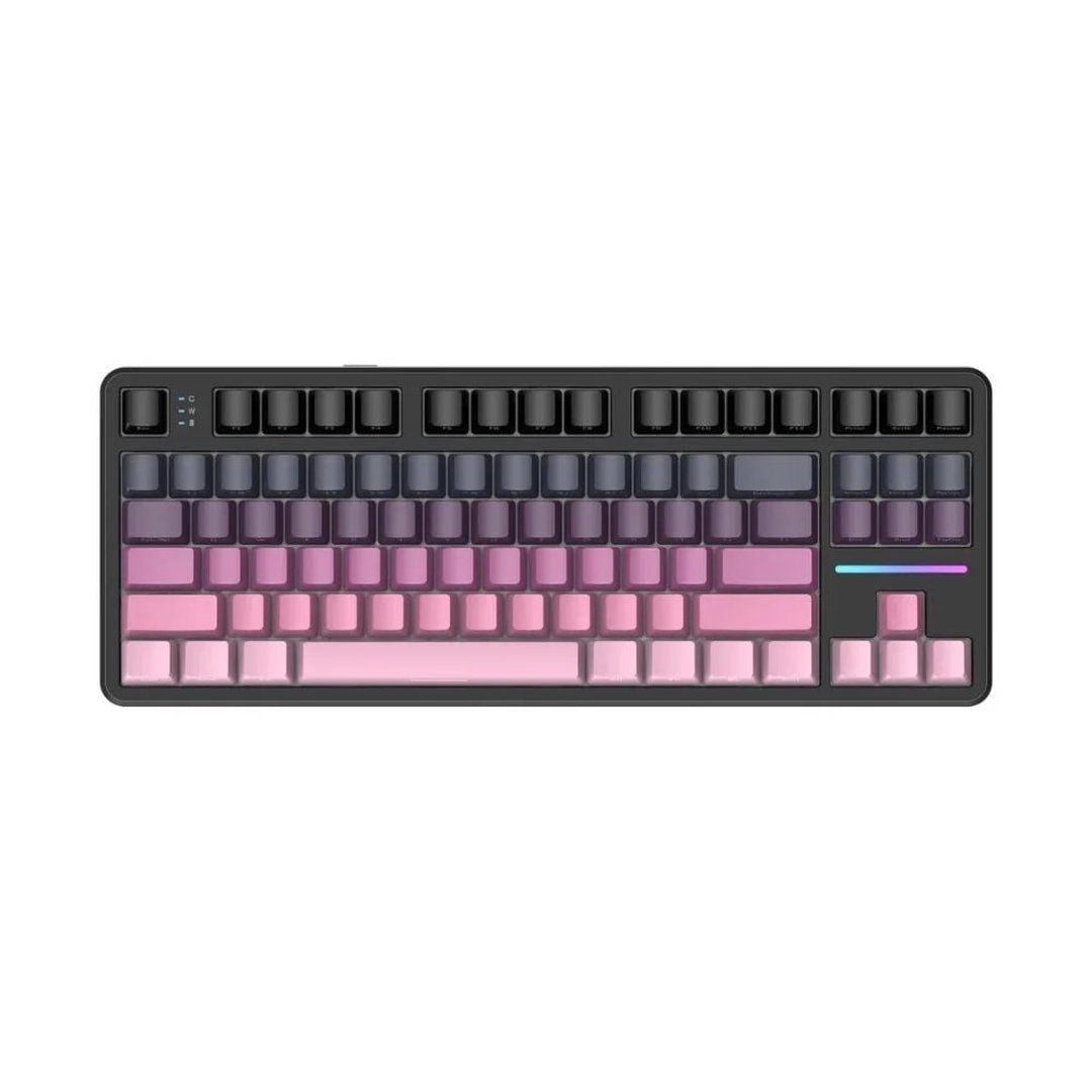 Teclado Sem Fio Mecânico Gamer Attack Shark X87, RGB, Tri-Mode Wireless Bluetooth USB-C, Blackberry X87