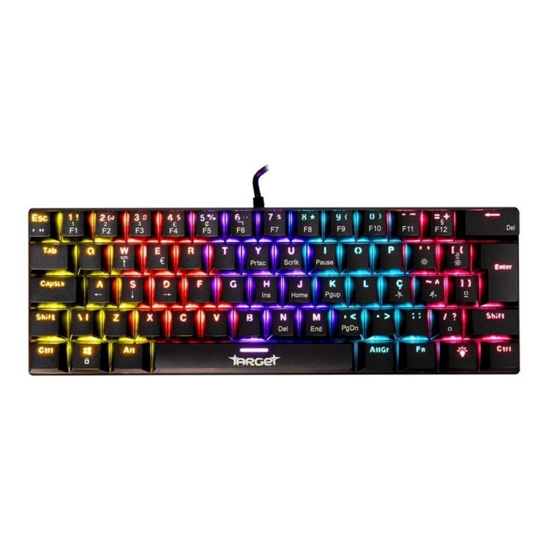 Teclado Mecanico TGT Sherman V3 C1, Rainbow, ABNT2, Switch Marrom, Preto, TGT-SHRC-BR01
