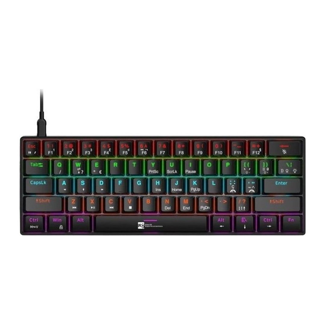 Teclado Mecanico R8 1037, Rgb, Abnt2, Switch Azul, Preto, R8-1037-Rbw-Abnt2