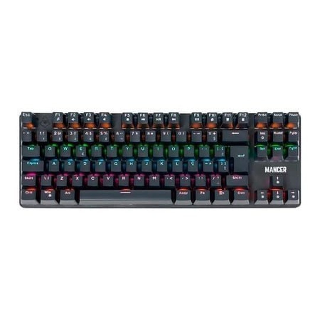 Teclado Mecanico Mancer Shade Mk3, Rainbow, Switch Huano Vermelho, Preto