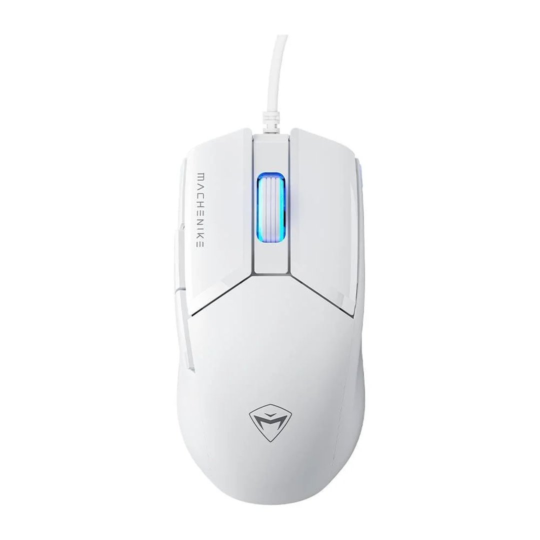 Mouse Gamer Machenike M7 Pro, Com fio, 12800 DPI, 6 botões, Branco JJ02GL006