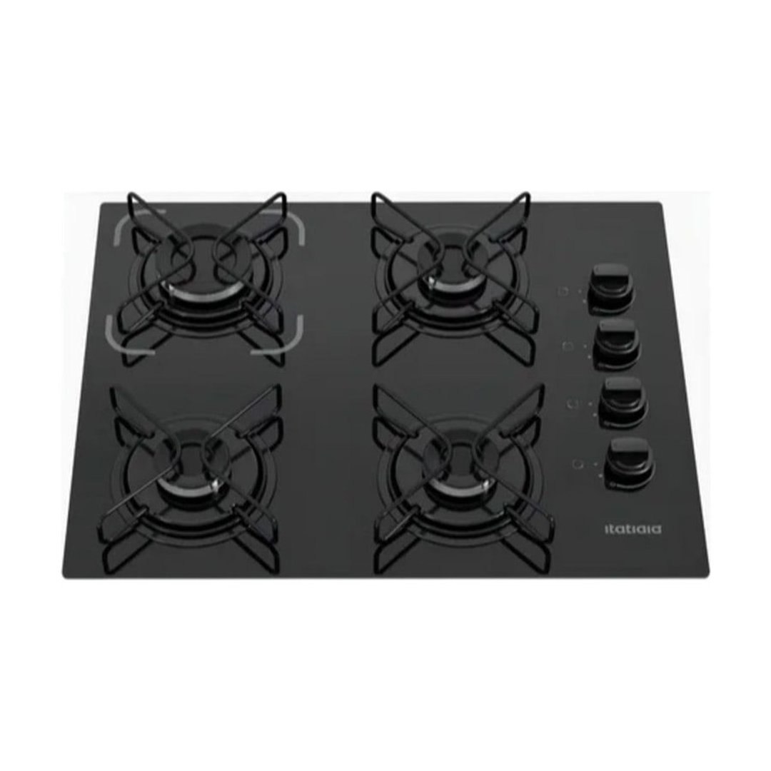 Cooktop Itatiaia Essencial 4 Bocas Preto Bivolt com Acendimento Automático
