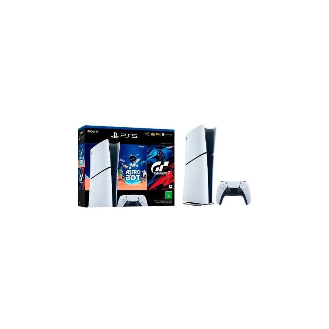 Console Sony PlayStation 5, SSD 825GB, Controle Sem Fio DualSense + 2 Jogos Digitais