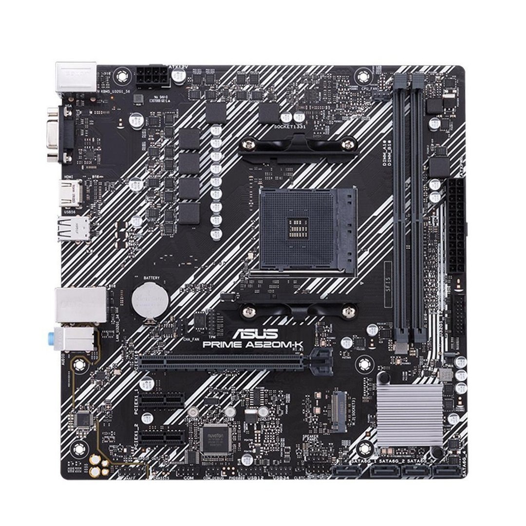 Placa Mãe Asus para Amd Am4 Prime A520m-K 2xDDR4 mATX 90 Mb