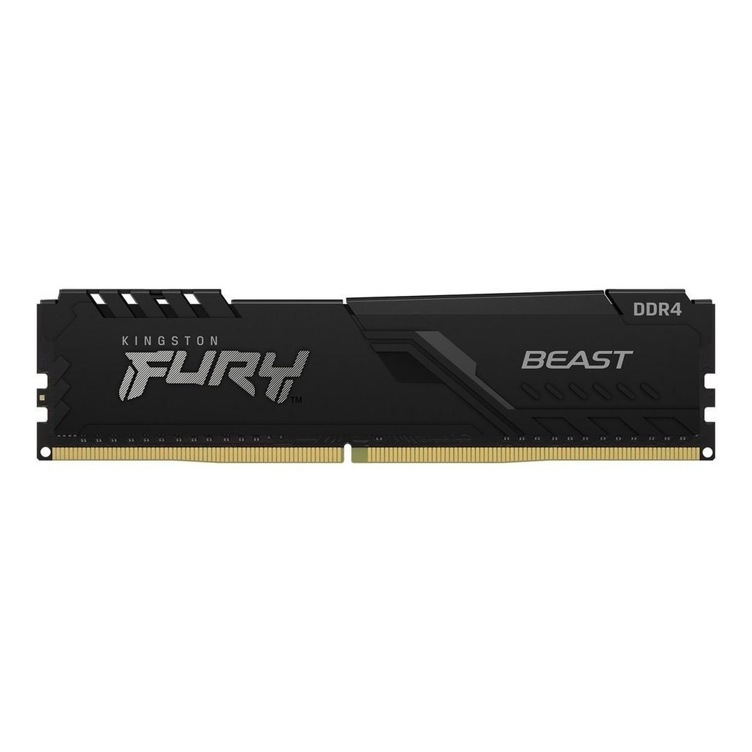 Memória Ram Kingston Fury Beast 8Gb Ddr4 3200MHz Cl16 Dimm Preto Kf432c16bb/8