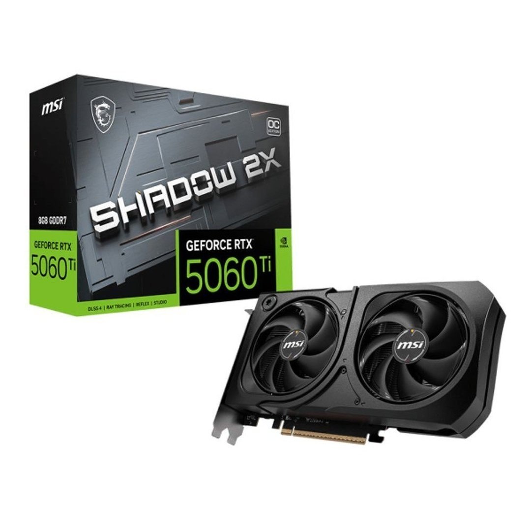 Placa de Video GeForce Nvidia Msi Rtx5060ti 8g Shadow 2x Oc Plus 8GB