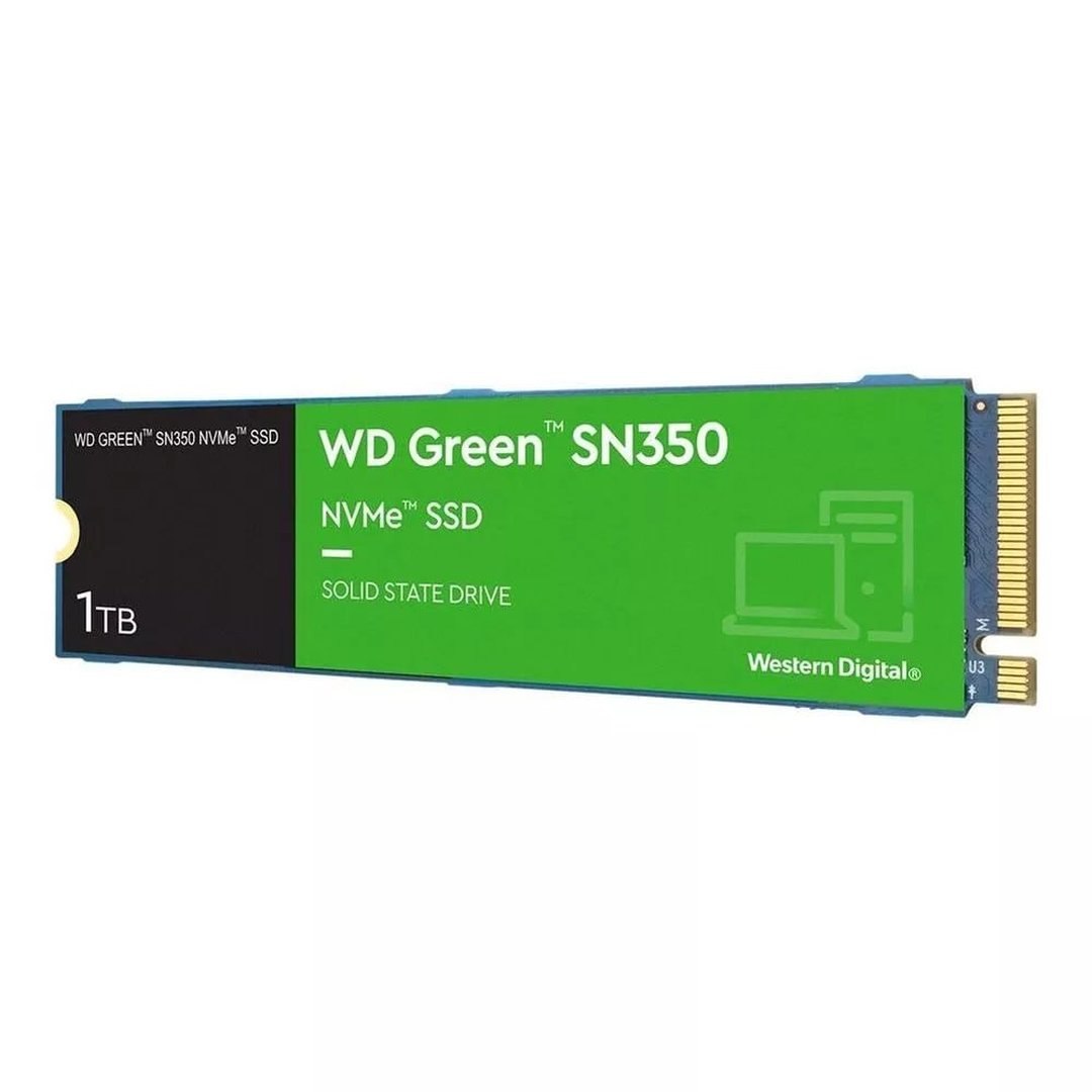 SSD M.2 NVMe 1TB Western Digital WD Green SN350 Leitura/Gravação Até 3200/2500MB/s WDS100T3G0C