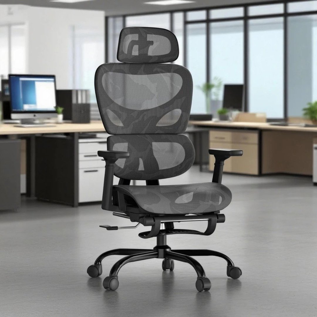 Yesop Cadeira De Escritório Ergonômica Com Apoio Lombar e De Pernas Assento Zero Gravity Cor Preto