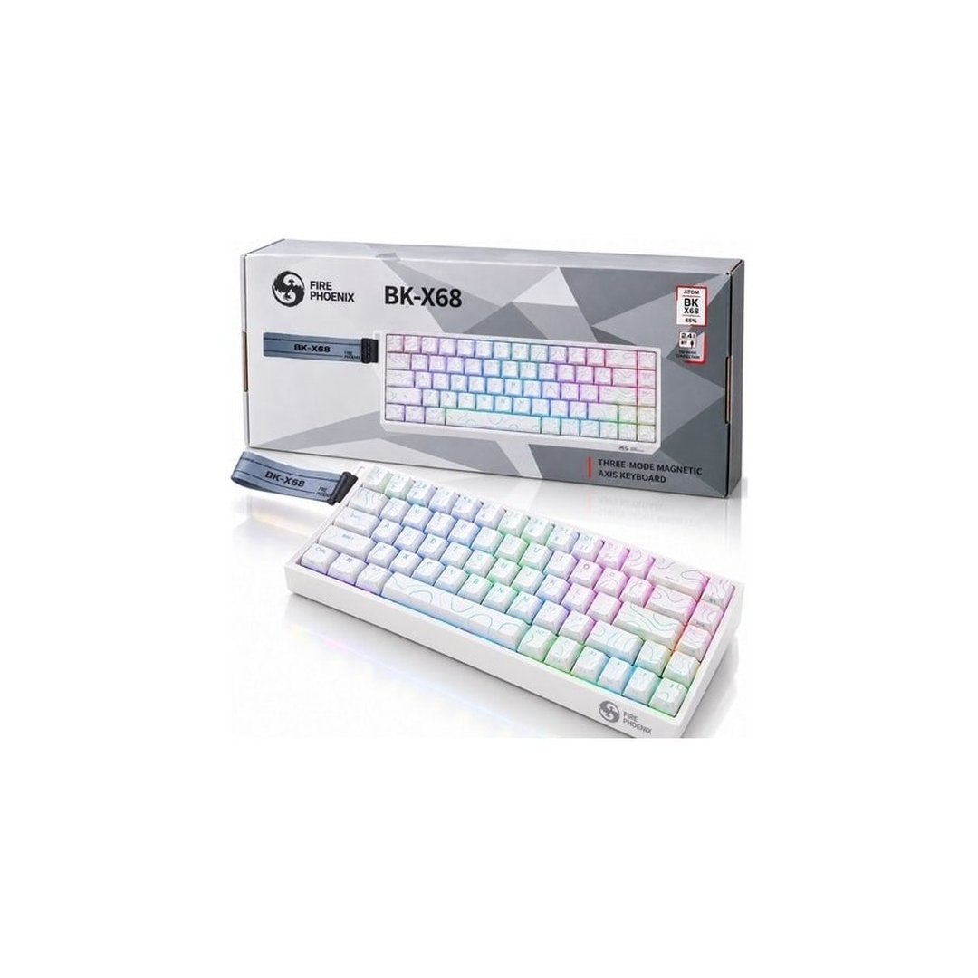 Teclado Sem Fio Gamer Magnético Rapid Trigger 0,01mm 8000hz Rgb Fire Phoenix