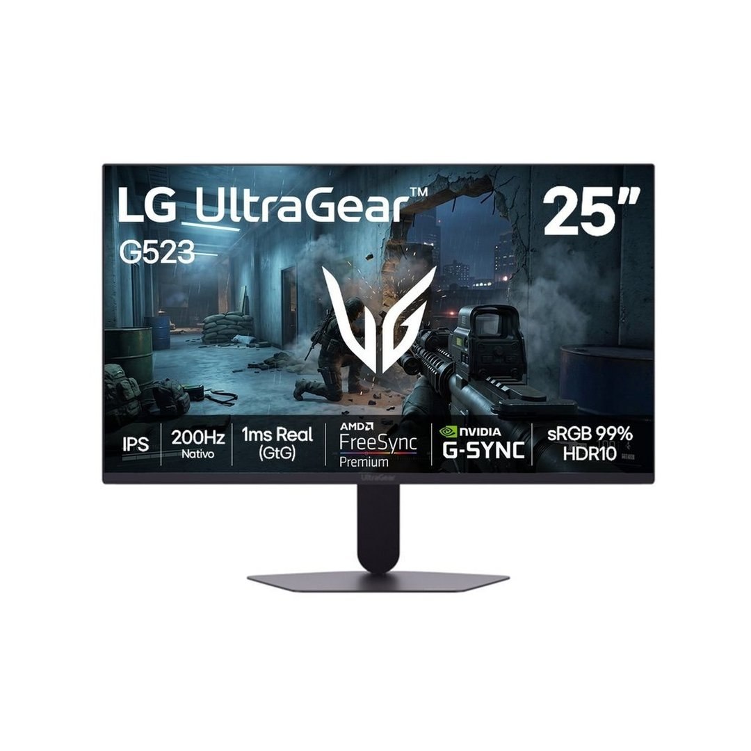 Monitor Gamer Lg 25" Fhd UltraGear 200Hz 1ms 25G523b-B