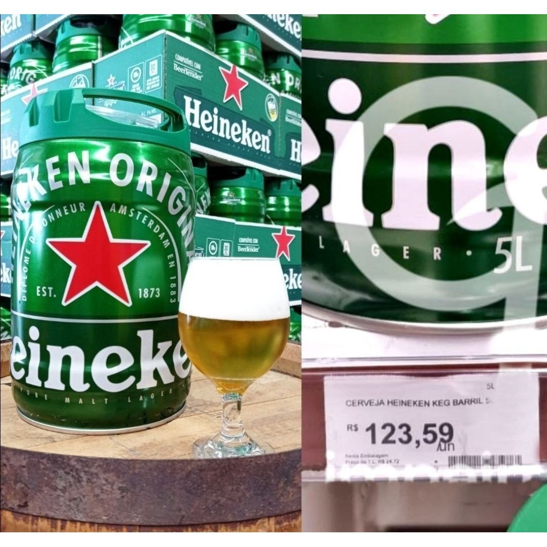 Cerveja Premium 5L Barril Heineken