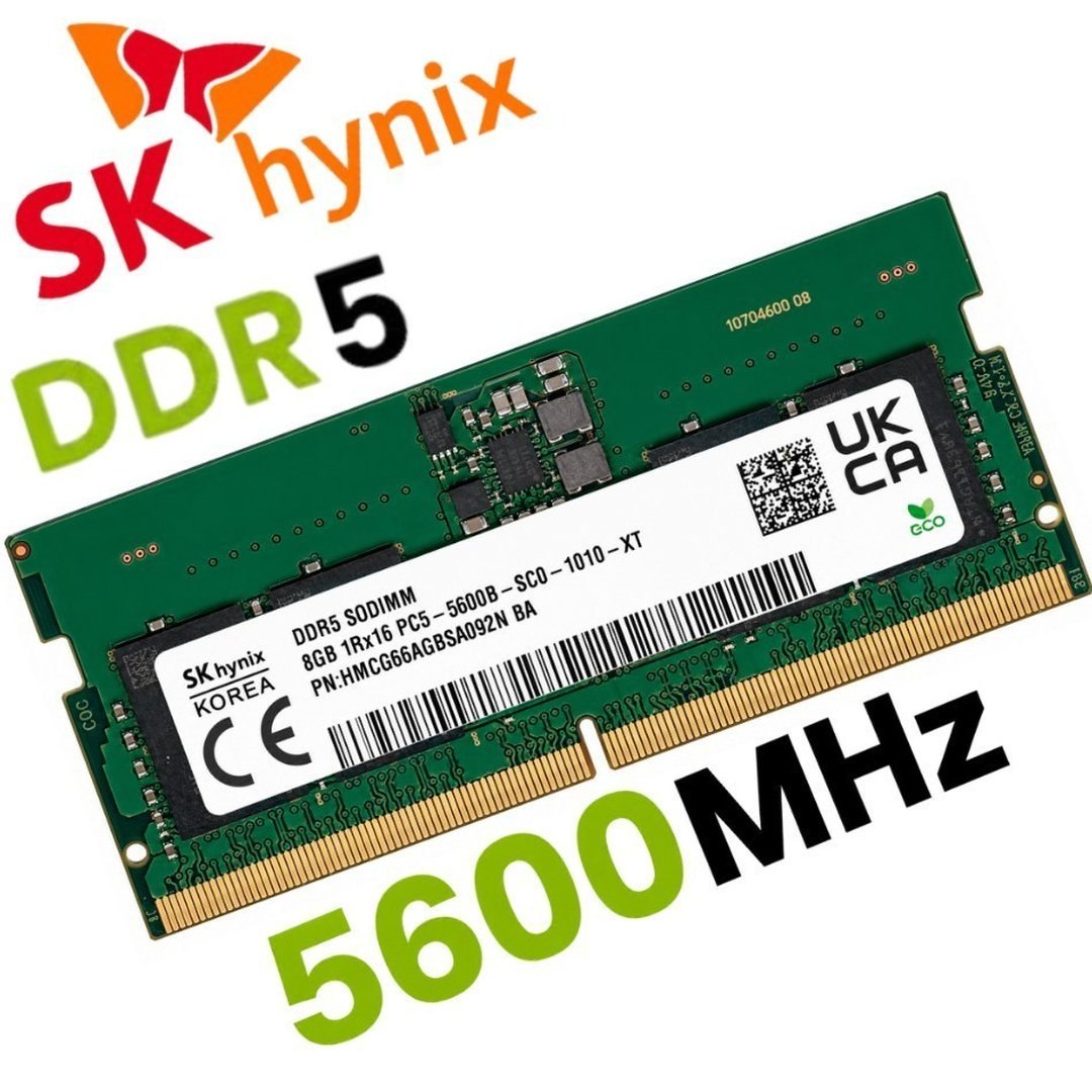 Memoria Ram DDR5 8GB 5600MHZ 4800MHZ SK HYNIX/SAMSUNG/ZILIA/CRUCIAL 1RX16 SODIMM