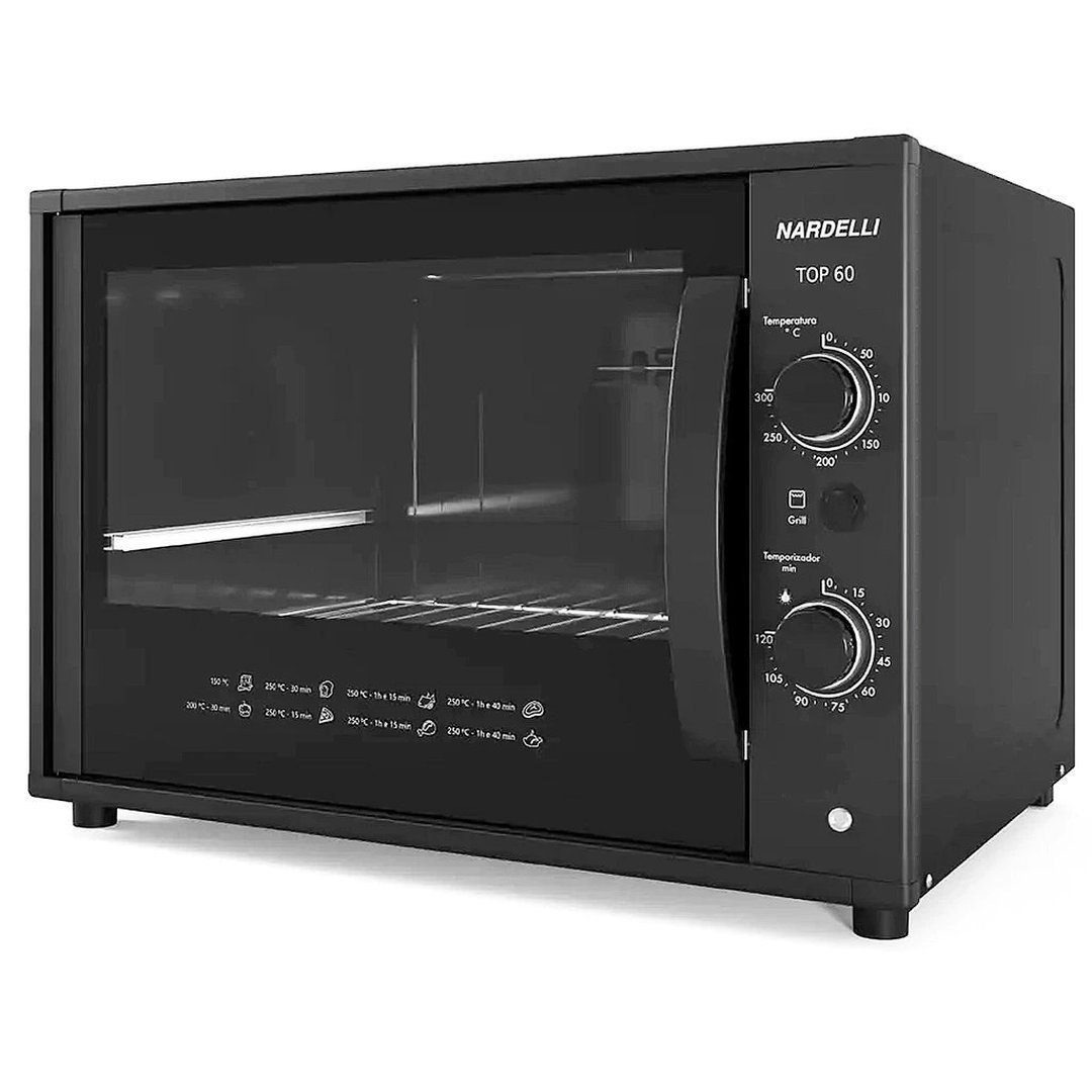 Forno Elétrico de Bancada 60 Litros Nardelli top60 Preto