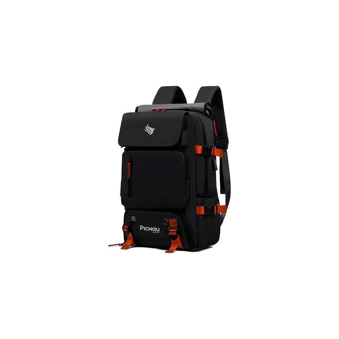 Mochila Pichau Vulcan, Preto e Vermelho