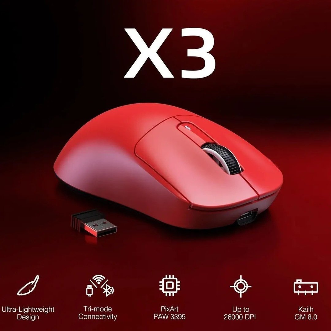 Mouse Sem Fio Attack Shark X3, Sensor PAW3395