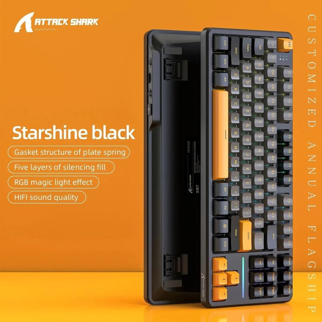 Teclado Mecânico Gamer Sem Fio Attack Shark X87
