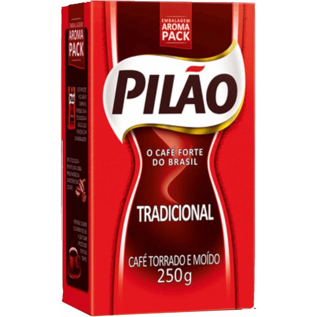 Café Pilão Torrado e Moído Tradicional Vácuo 250 gramas