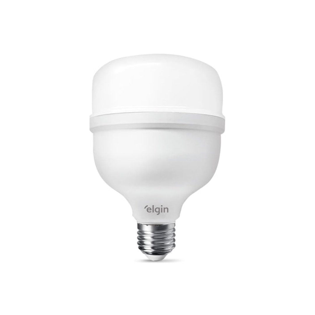 Lâmpada Super Bulbo LED T 30W 6500K Elgin Bivolt Luz Branca Fria