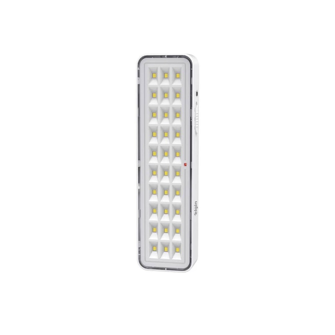 Luminária De Emergência 30 LEDS 2W Elgin Bivolt Bateria até 6 horas Luz Branca Fria